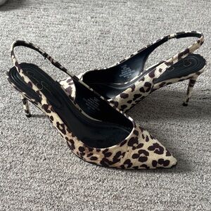 Jessica Simpson Leopard Print Slingback Heels size 9